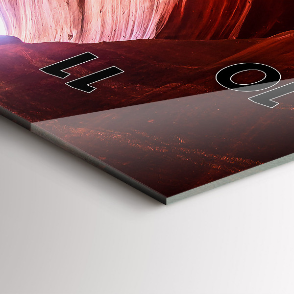 Horloge rectangulaire verticale Canyon de sable