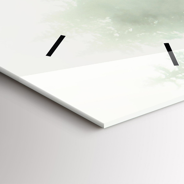 Horloge rectangulaire verticale Forêt brumeuse