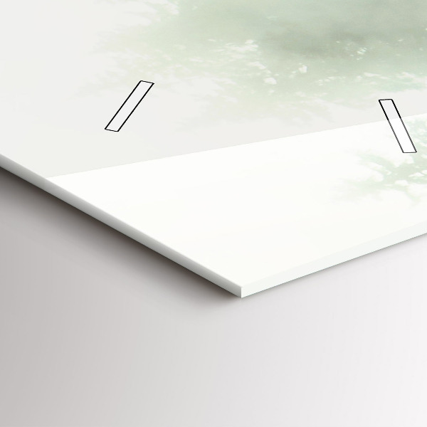 Horloge rectangulaire verticale Forêt brumeuse