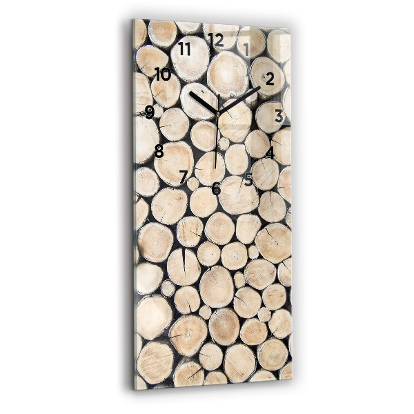 Horloge rectangulaire verticale 'Couper les souches d''arbres'