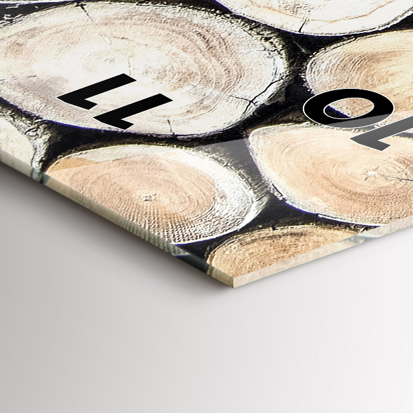 Horloge rectangulaire verticale 'Couper les souches d''arbres'