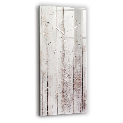 Horloge rectangulaire verticale Planches de bois clair