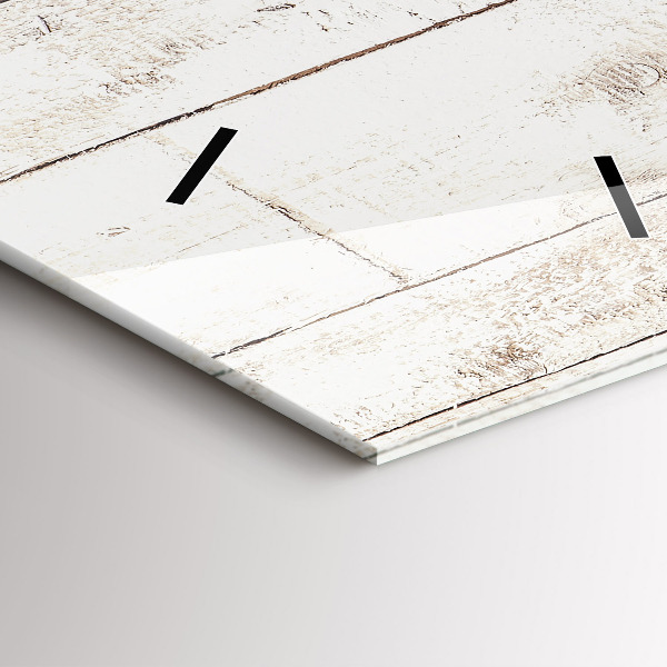 Horloge rectangulaire verticale Planches de bois clair