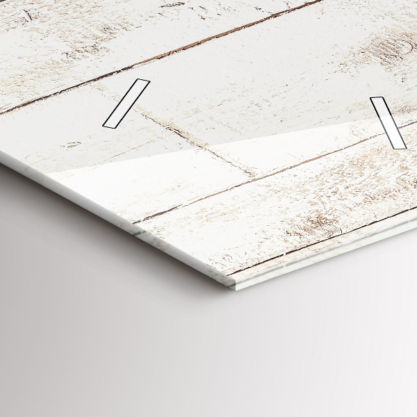 Horloge rectangulaire verticale Planches de bois clair