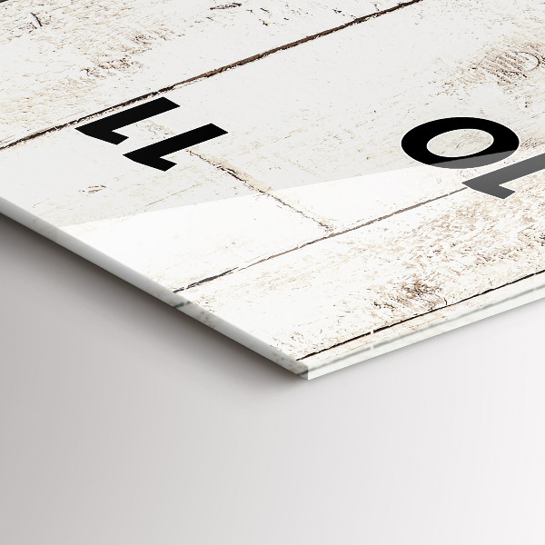 Horloge rectangulaire verticale Planches de bois clair