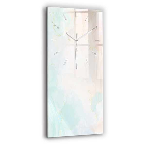 Horloge murale verticale Aquarelle marbrée