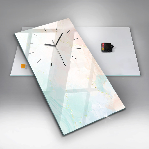 Horloge murale verticale Aquarelle marbrée
