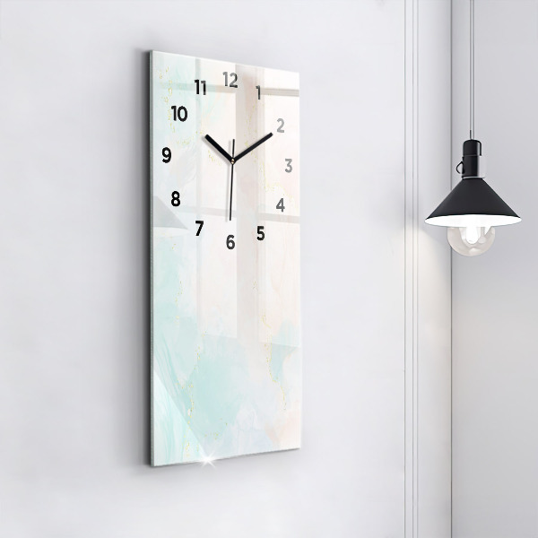 Horloge murale verticale Aquarelle marbrée