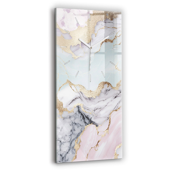 Horloge murale verticale Marbre pastel