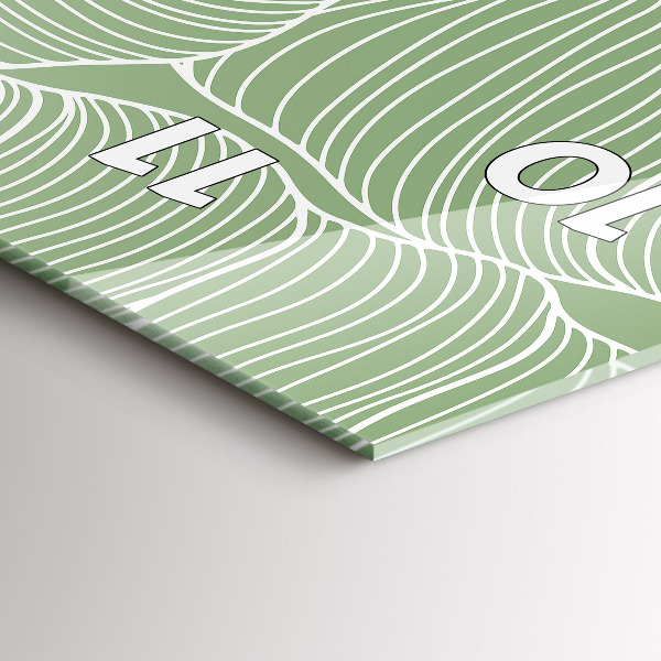 Horloge murale verticale Motif de feuilles naturelles