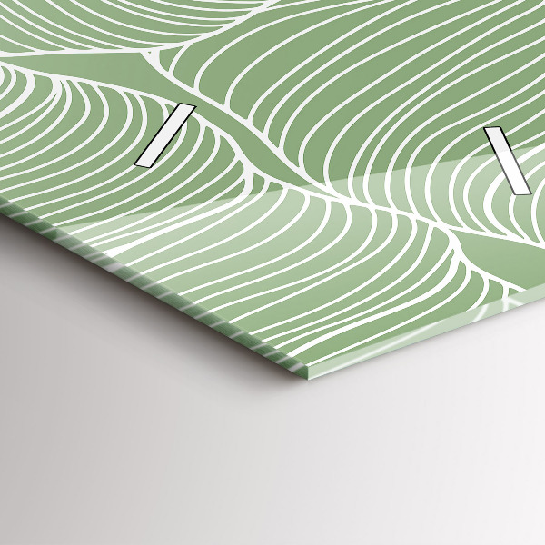 Horloge murale verticale Motif de feuilles naturelles