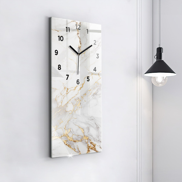 Horloge murale verticale Marbre décoratif
