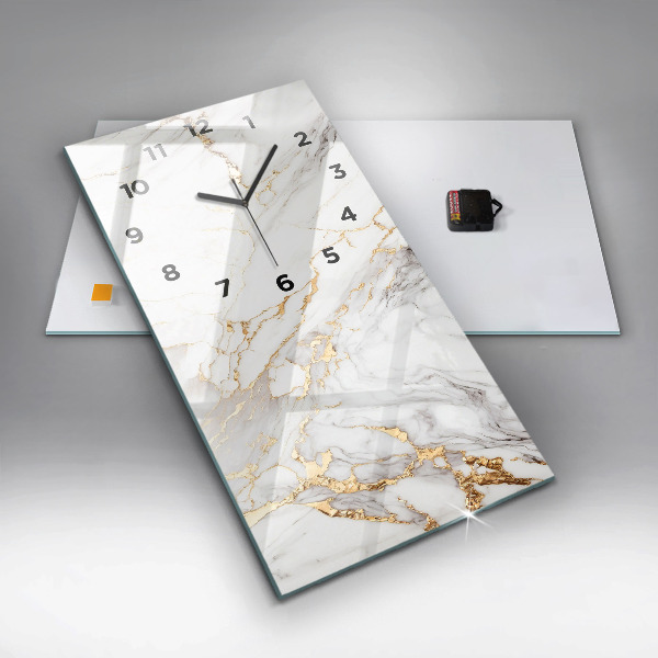 Horloge murale verticale Marbre décoratif