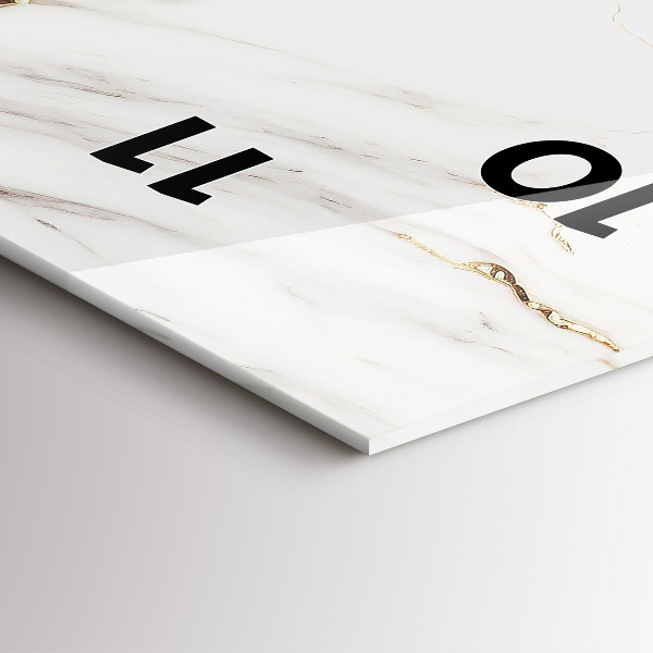 Horloge murale verticale Marbre décoratif