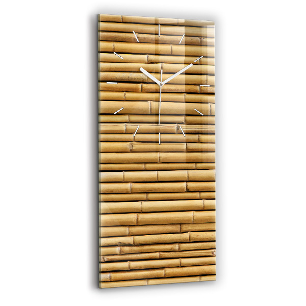 Horloge rectangulaire verticale bâtons de bambou