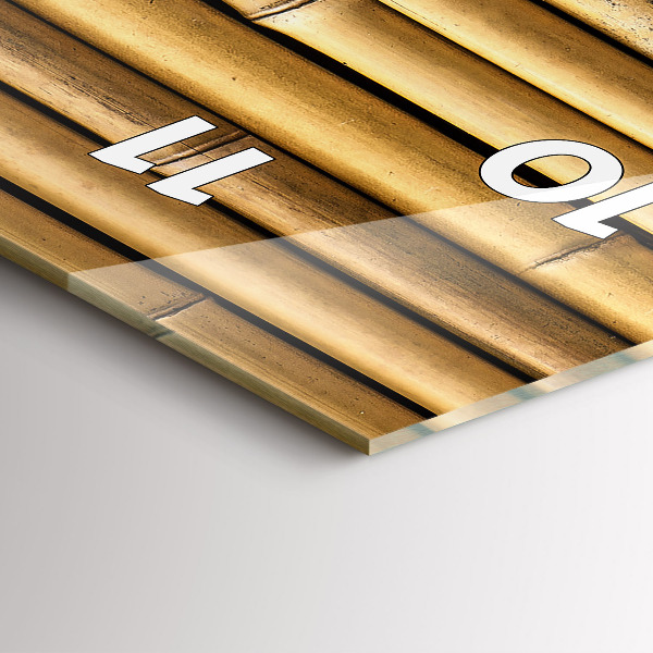 Horloge rectangulaire verticale bâtons de bambou