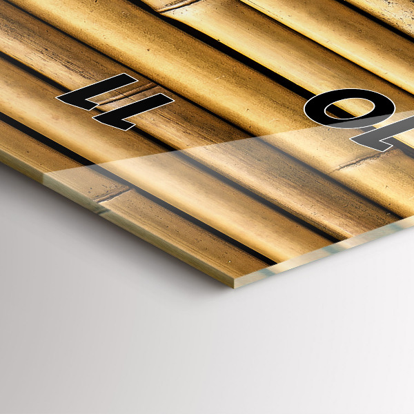 Horloge rectangulaire verticale bâtons de bambou