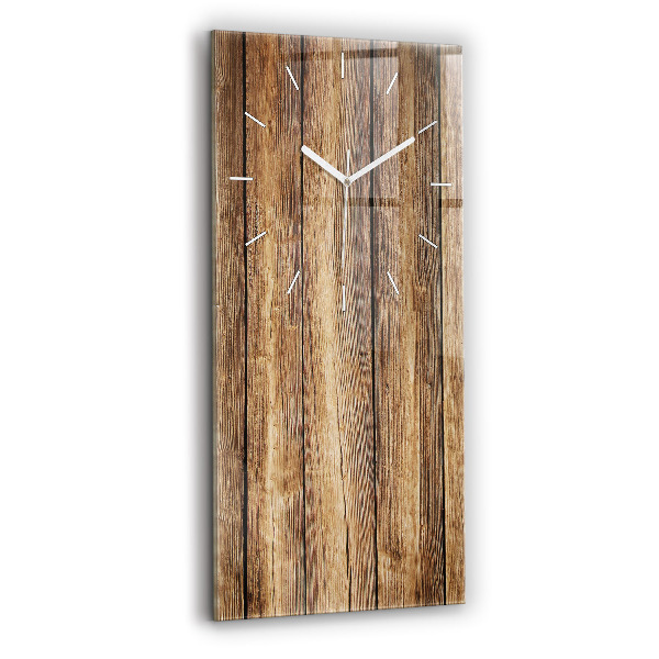 Horloge rectangulaire verticale planches de bois