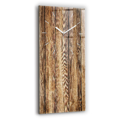 Horloge rectangulaire verticale planches de bois