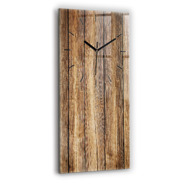 Horloge rectangulaire verticale planches de bois