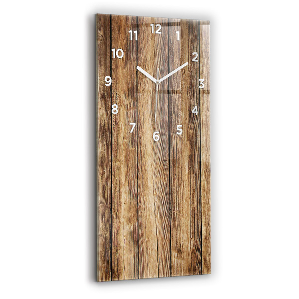 Horloge rectangulaire verticale planches de bois