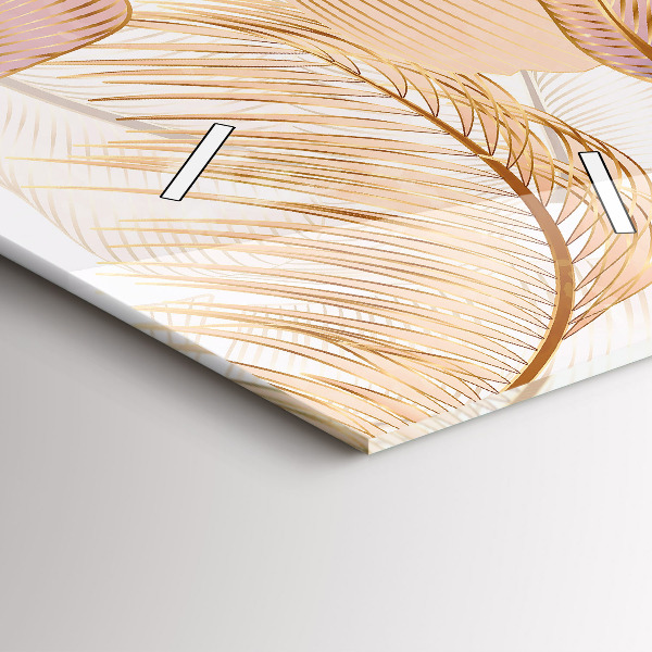 Horloge murale verticale Motif de feuille naturelle