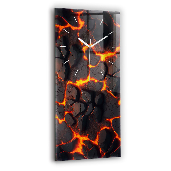 Horloge murale verticale Volcan de lave