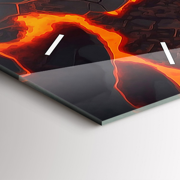 Horloge murale verticale Volcan de lave