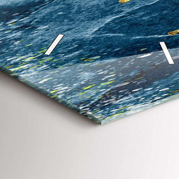 Horloge murale verticale Motif décoratif et or