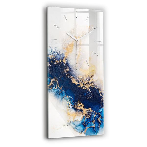 Horloge murale verticale Motif en marbre