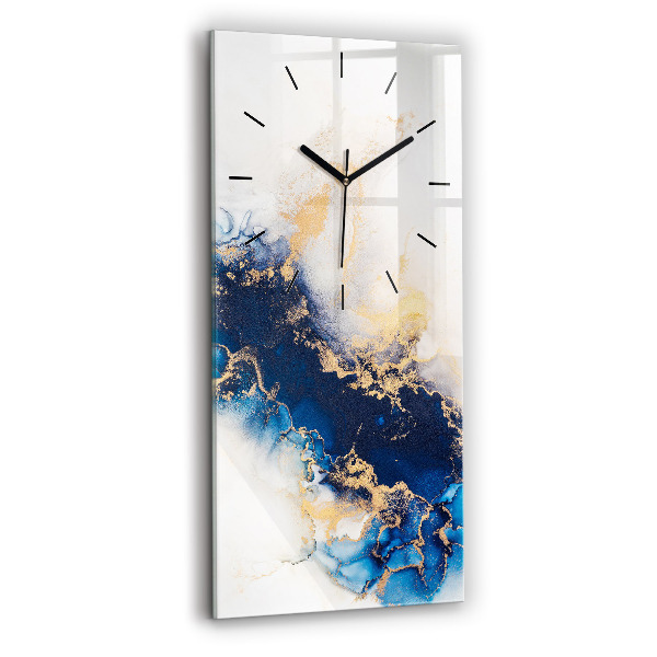Horloge murale verticale Motif en marbre