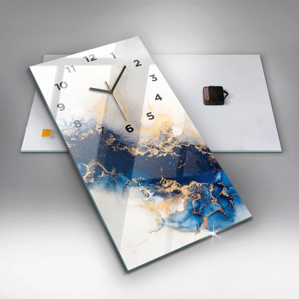 Horloge murale verticale Motif en marbre