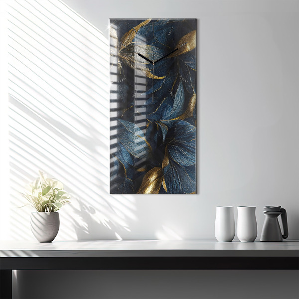 Horloge murale verticale Fleurs décoratives