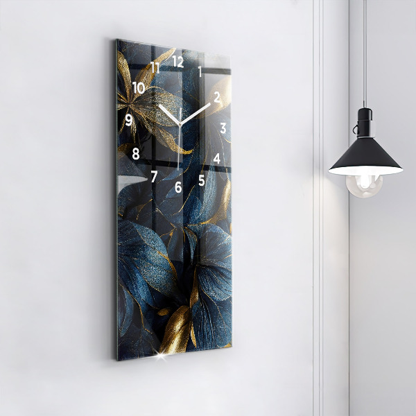Horloge murale verticale Fleurs décoratives
