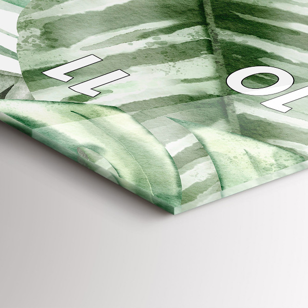 Horloge murale verticale Feuilles de plantes peintes