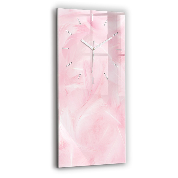 Horloge murale verticale Plumes – abstrait