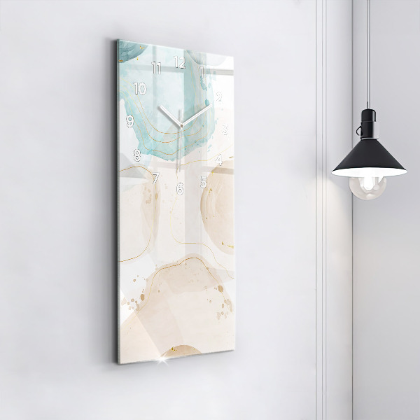 Horloge murale verticale 'Taches d''aquarelle'