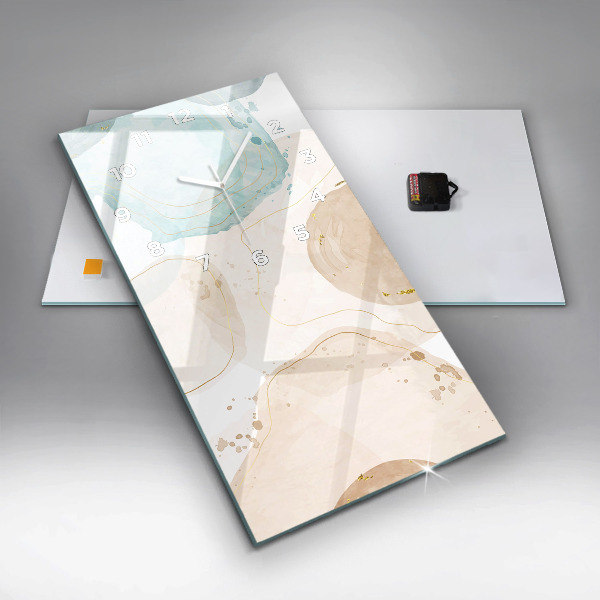 Horloge murale verticale 'Taches d''aquarelle'