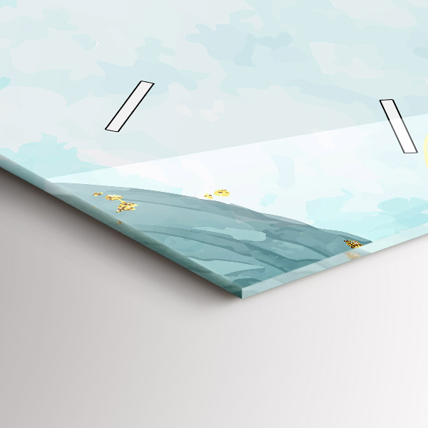 Horloge murale verticale 'Taches d''aquarelle'