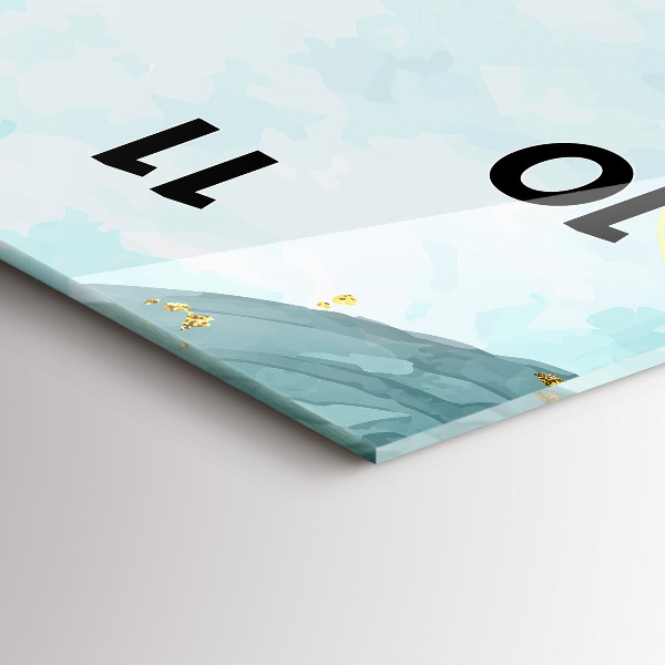 Horloge murale verticale 'Taches d''aquarelle'