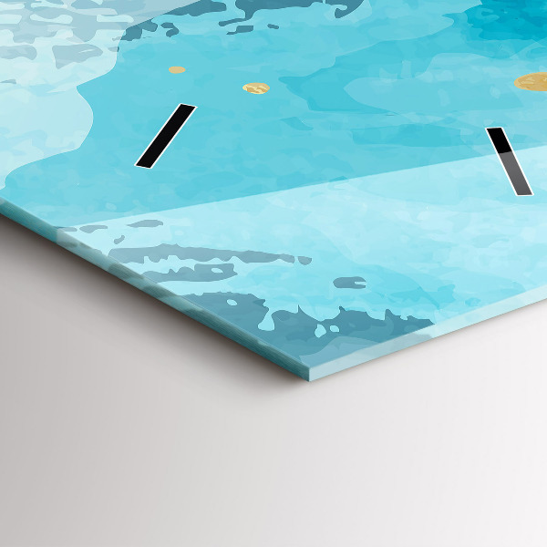 Horloge murale verticale Coups de pinceau