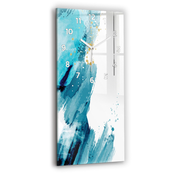 Horloge murale verticale Coups de pinceau