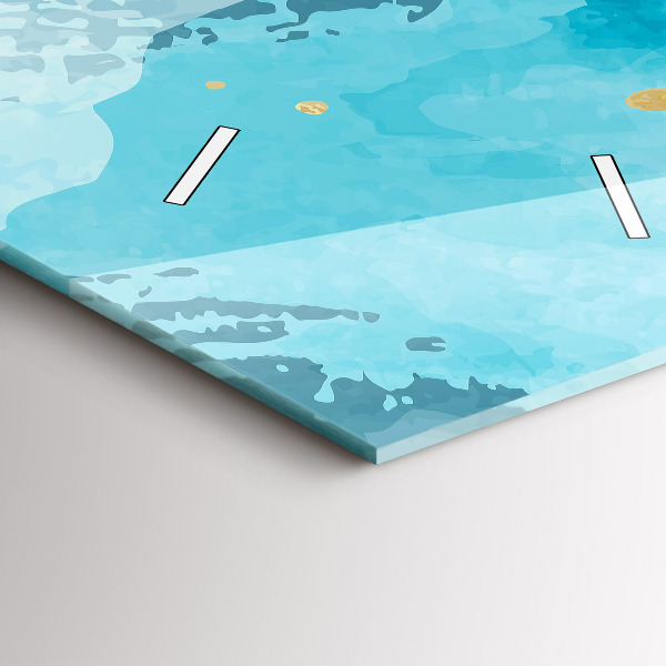 Horloge murale verticale Coups de pinceau