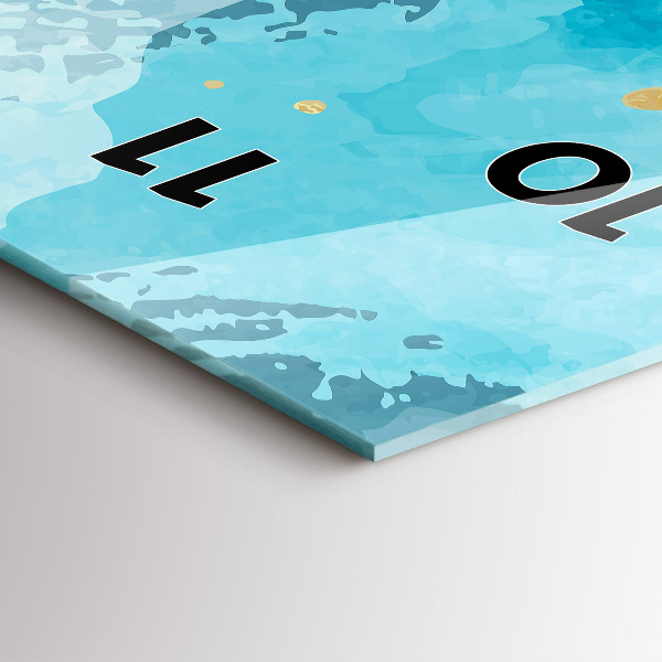 Horloge murale verticale Coups de pinceau