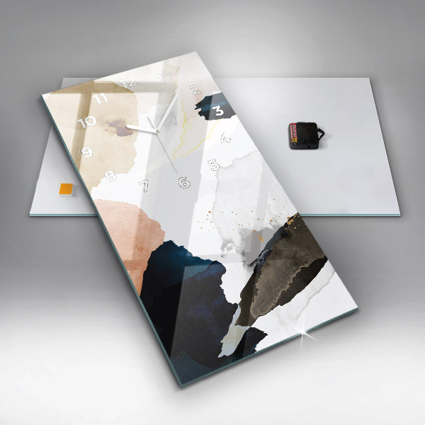Horloge murale verticale 'Taches d''abstraction'