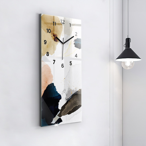 Horloge murale verticale 'Taches d''abstraction'