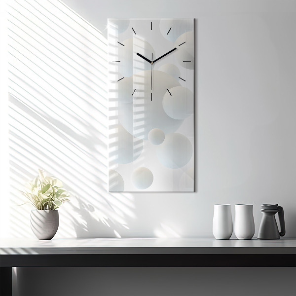 Horloge murale verticale Boules abstraites