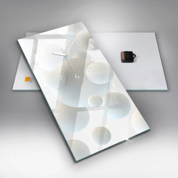 Horloge murale verticale Boules abstraites