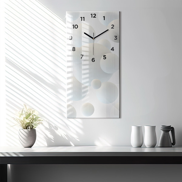 Horloge murale verticale Boules abstraites