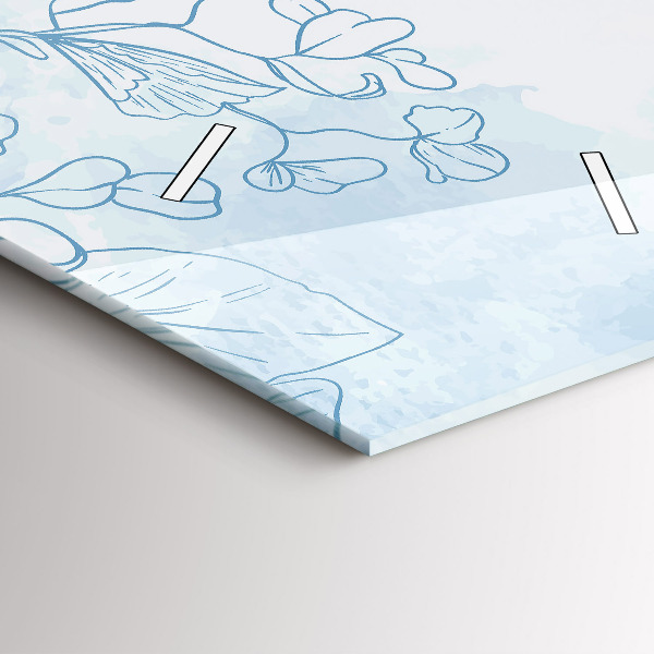 Horloge murale verticale Croquis de plantes